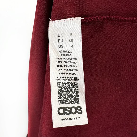 ASOS Color Blocked Pleated Skirt Satin Midi Dress - Picture 5 of 10